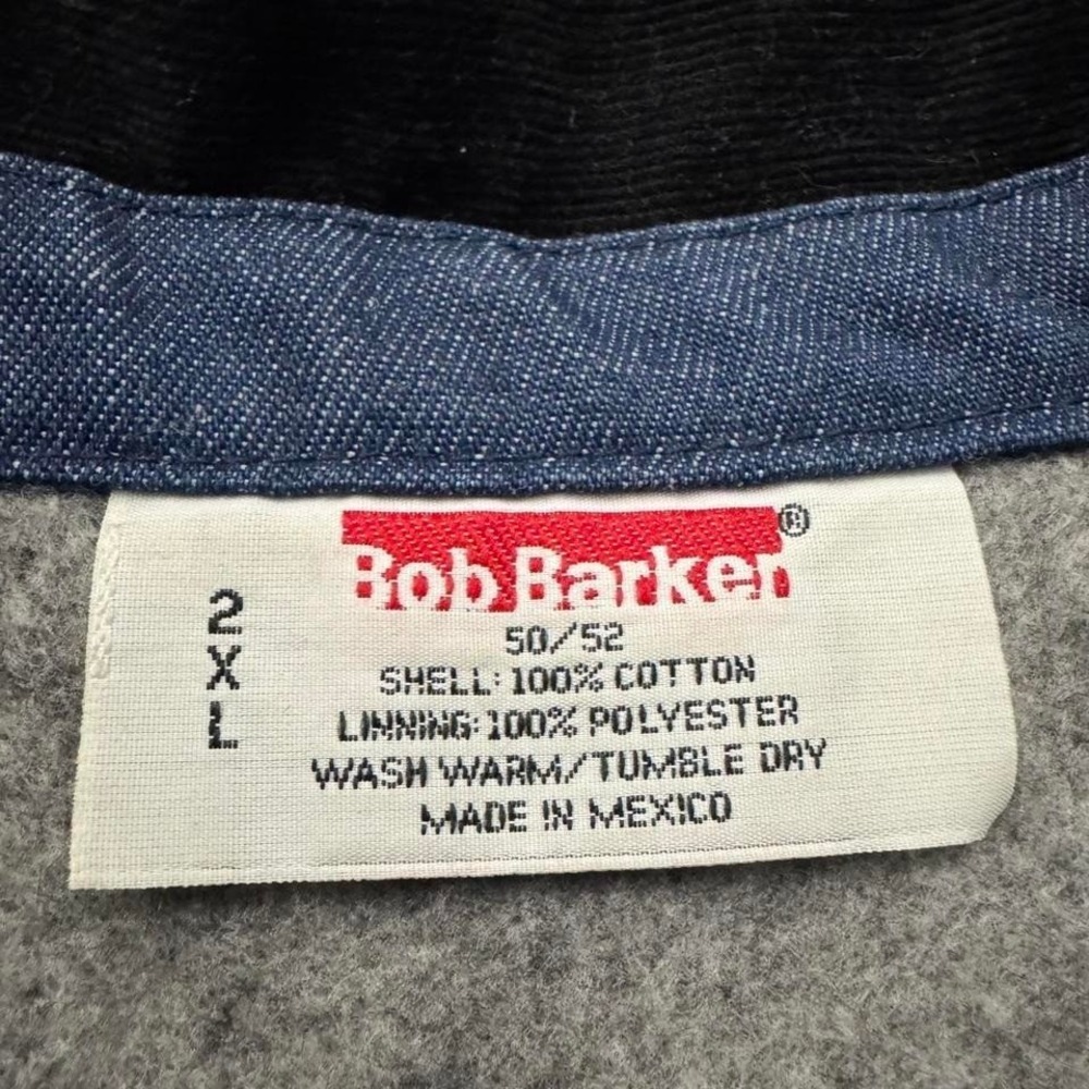 Vintage Bob Barker Blanket Lined Denim Jean Chore Jacket Barn Coat 2XL - Picture 6 of 8